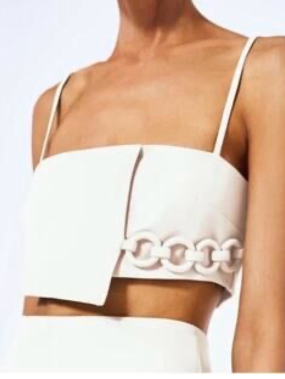Alexis  Crop Tank with Chain-Link Detail
